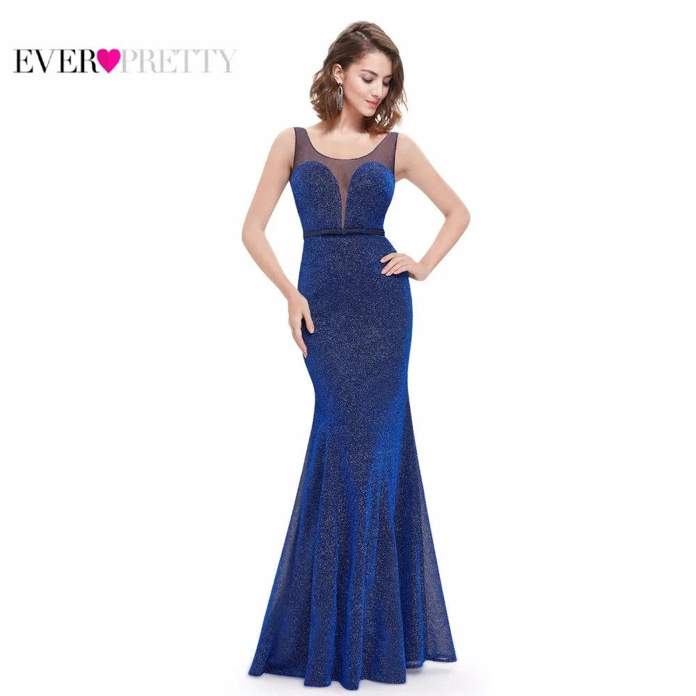 Sexy Sleeveless Navy Prom Dresses 2016 Floor Length Chiffon Top Sheer Party Gowns With Beaded Rhinestones