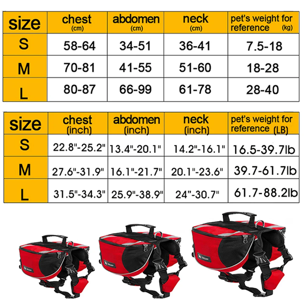 Рюкзак для собак из полиэстера для путешествий, кемпинга, походов, седельная сумка для маленьких, средних и больших собак, бесплатный подарок