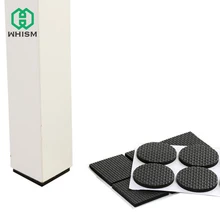 WHISM мебельные чехлы для стульев для 20-90 мм черный самоклеющийся напольный стол покрывает квадратный круглый нескользящий коврик ноги колодки шапки