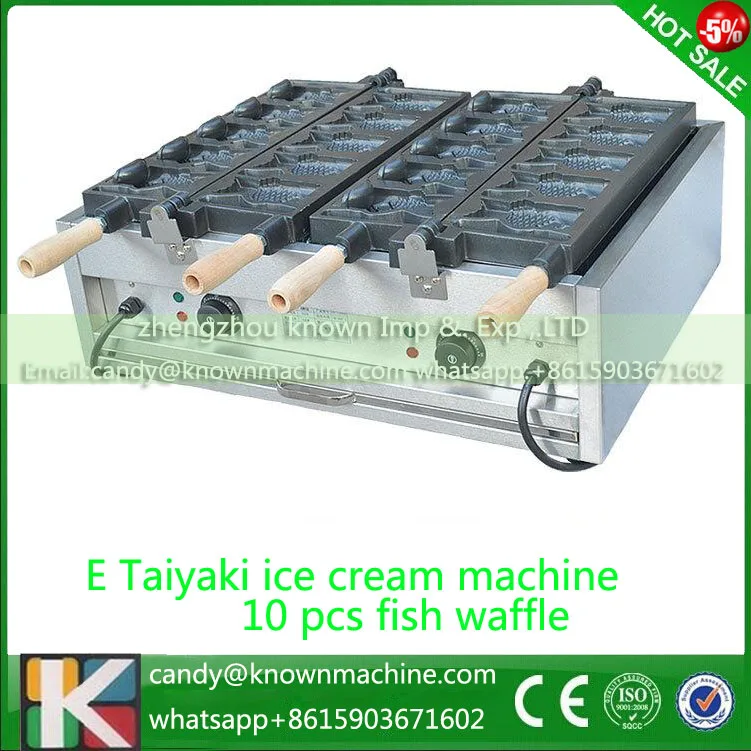 10pcs eletric Taiyaki Fish Waffle Machine Taiyaki Maker Machine For Sale