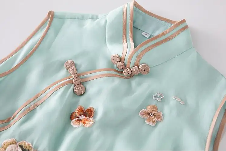 Высококачественное летнее женское ретро платье cheongsam улучшенная версия шелковое узкое платье с цветочной вышивкой без рукавов модное женское платье S-XXL