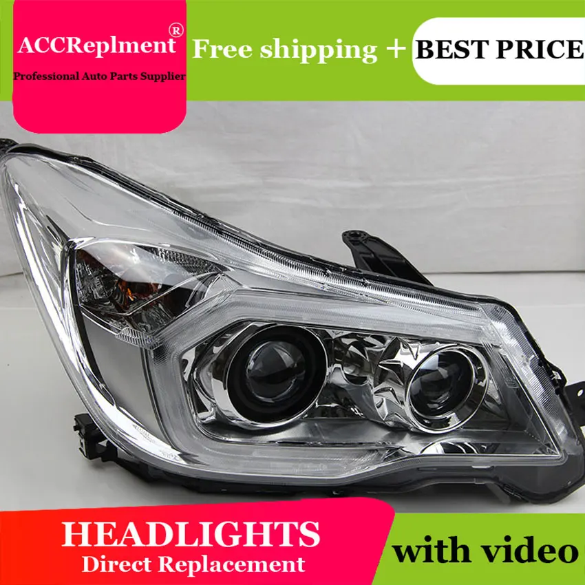 Автомобильный Стайлинг для Forester head светильник s U angel eyes 2013-2015 светодиодный бар Q5 bi