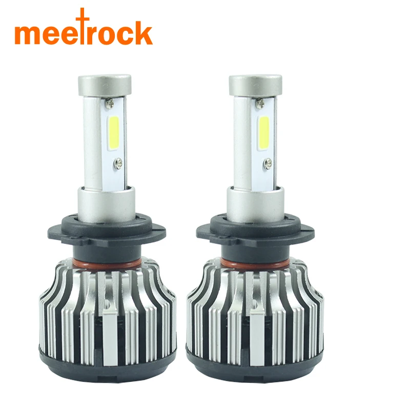 Super bright led h7 car led fog drl cob lamp 7200lm 12v auto headlight xenon 6000K
