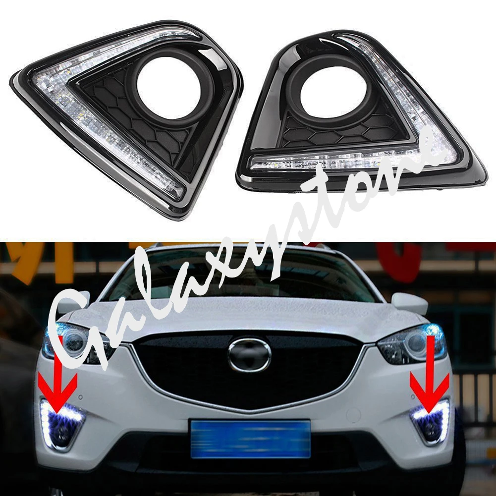 Car LED Daytime Running Fog Light For Mazda CX 5 2013 2014 2015 DRL
