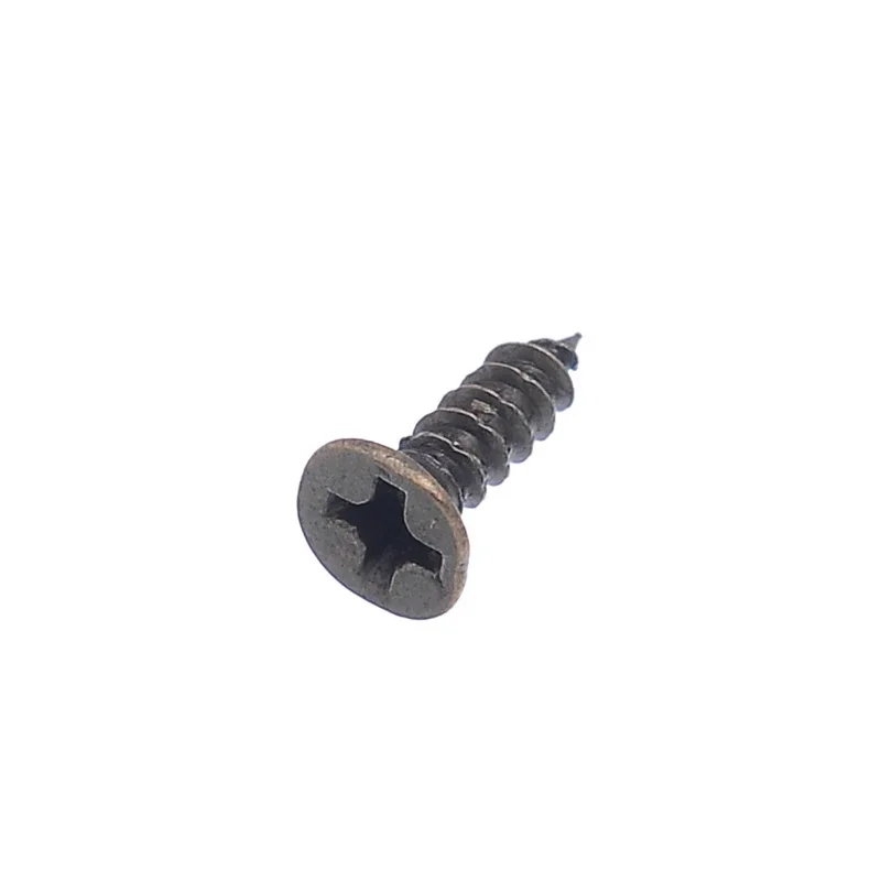 500PCs Flat Round Head Phillips Screws Fit Hinges Recessed Countersunk Self-Tapping Bronze Tone 6x2mm | Обустройство дома