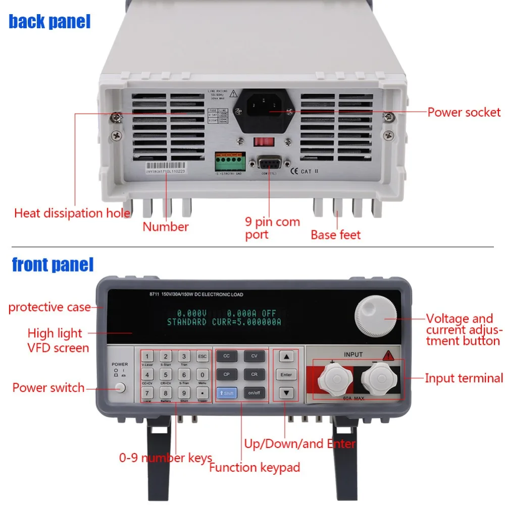 150V 30A программируемый DC электронный тестер нагрузки 150W Электронный индикатор нагрузки comprobador de pilas accu высокое качество