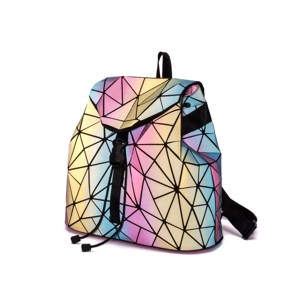 

new Women Backpack colorful Drawstring Female Daily Backpack Geometric Backpacks Folding School Bags For Teenage Girls Mochila