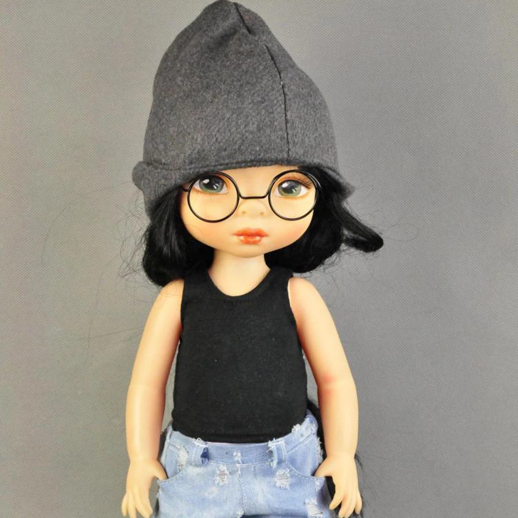 New Hot Pair Round Doll Black Frame Lensless Glasses for 1/6 Doll ...