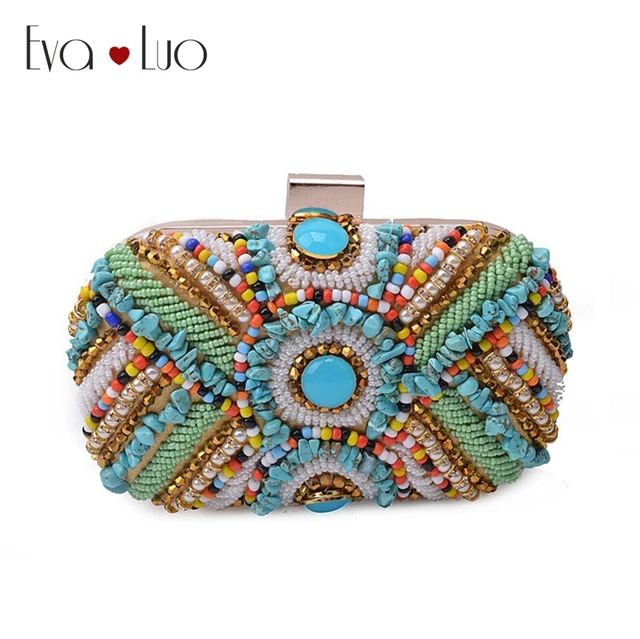 Jzx20 Dhl Free Shipping Turquoise Beads Stones Beading Evening Bags Jzx20 Dhl Free Shipping Turquoise Beads Stones Beading Evening Bags Clutch Bag Women Clutches Lady Wedding