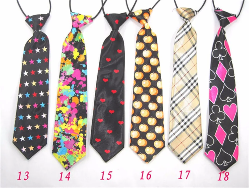 VEEKTIE, 30 цветов, галстуки для мальчиков, детские галстуки, фирменный принт в горошек, клетчатый узор, Soctland, школьная форма, красный, черный, белый галстук