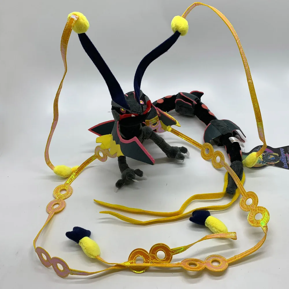 Блестящая черная Мега Rayquaza плюшевая мягкая игрушка кукла плюшевый 28&quot | Игрушки