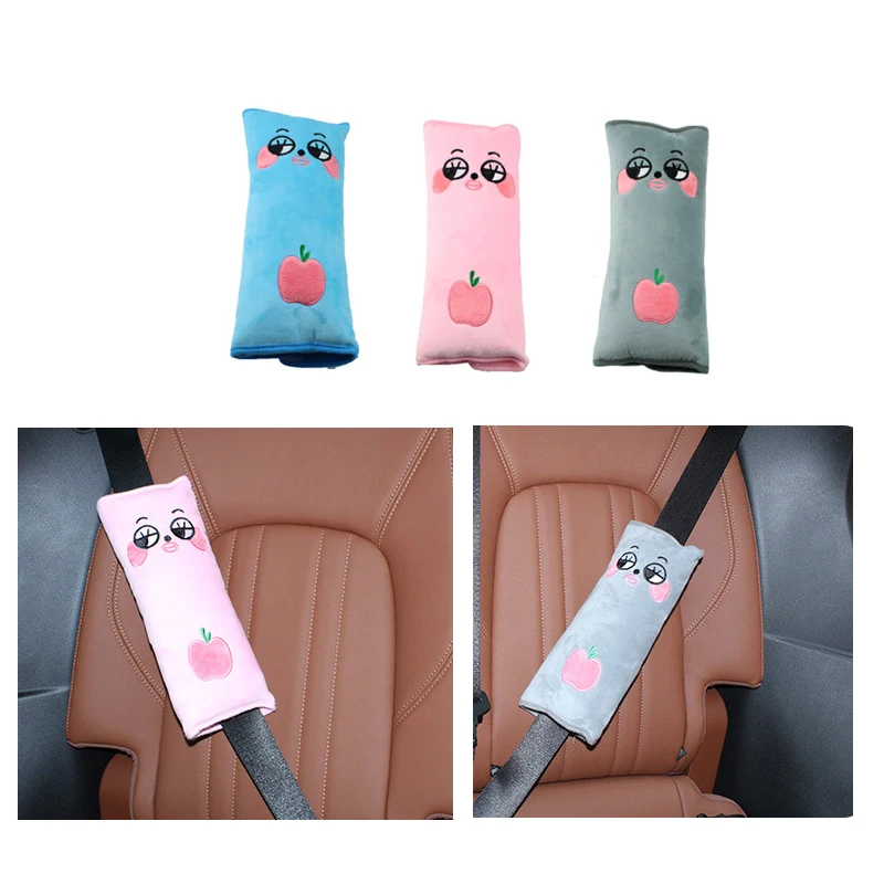 4-Pack Universal Seat Belt Buckle Covers / Clips - Soft Safety Pads For Most Car Seat Covers