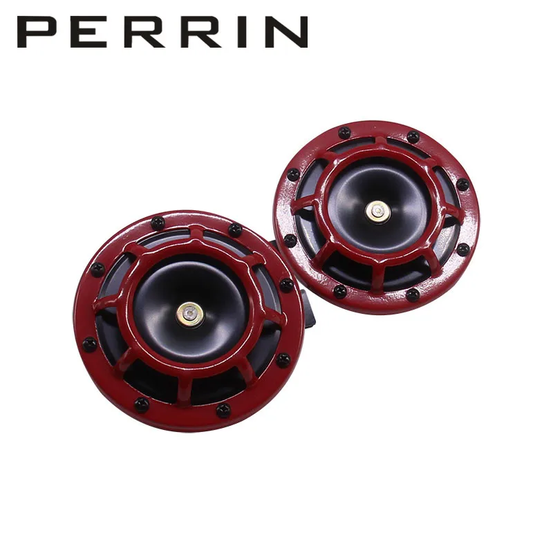 

110DB Red/Black Super Loud Compact Electric Blast Tone Air Horn Kit For Motorcycle and Car 12v