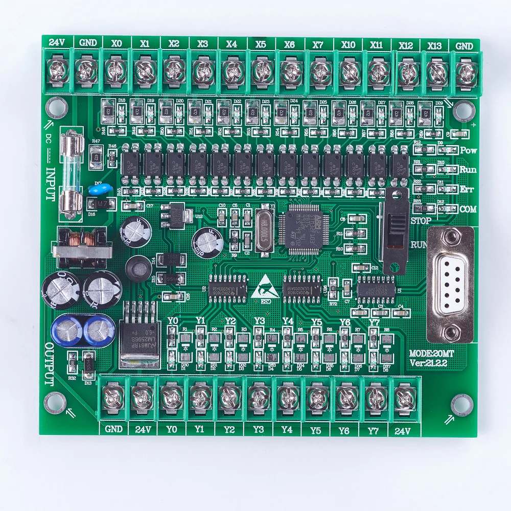 Plc программируемый логический контроллер plc FX2N 20MT онлайн скачать STM32 MCU 12 вход 8 транзисторный мощность двигателя контроллер DC 24 В