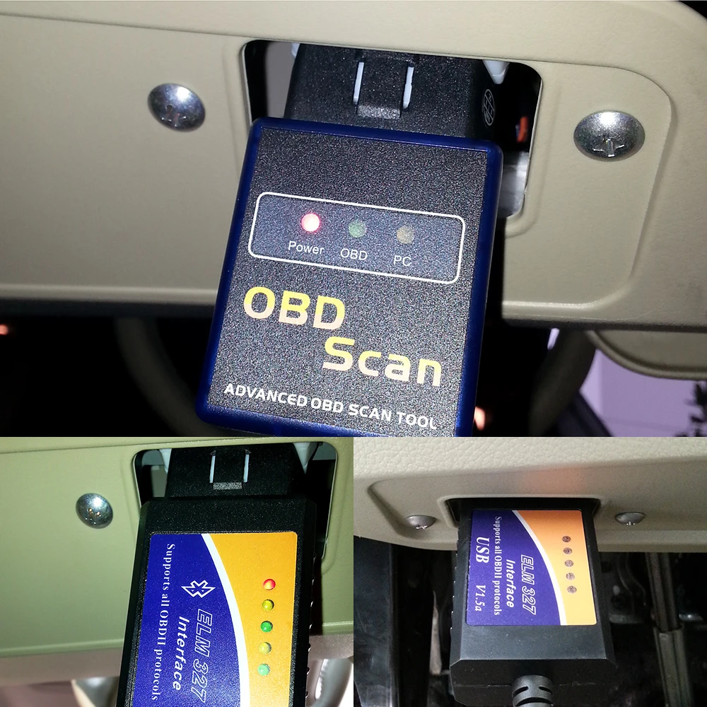 VIECAR USB Bluetooth wifi ELM327 OBD2/OBDII ELM 327 V1.5 для Android IOS автоматический диагностический сканер инструмент