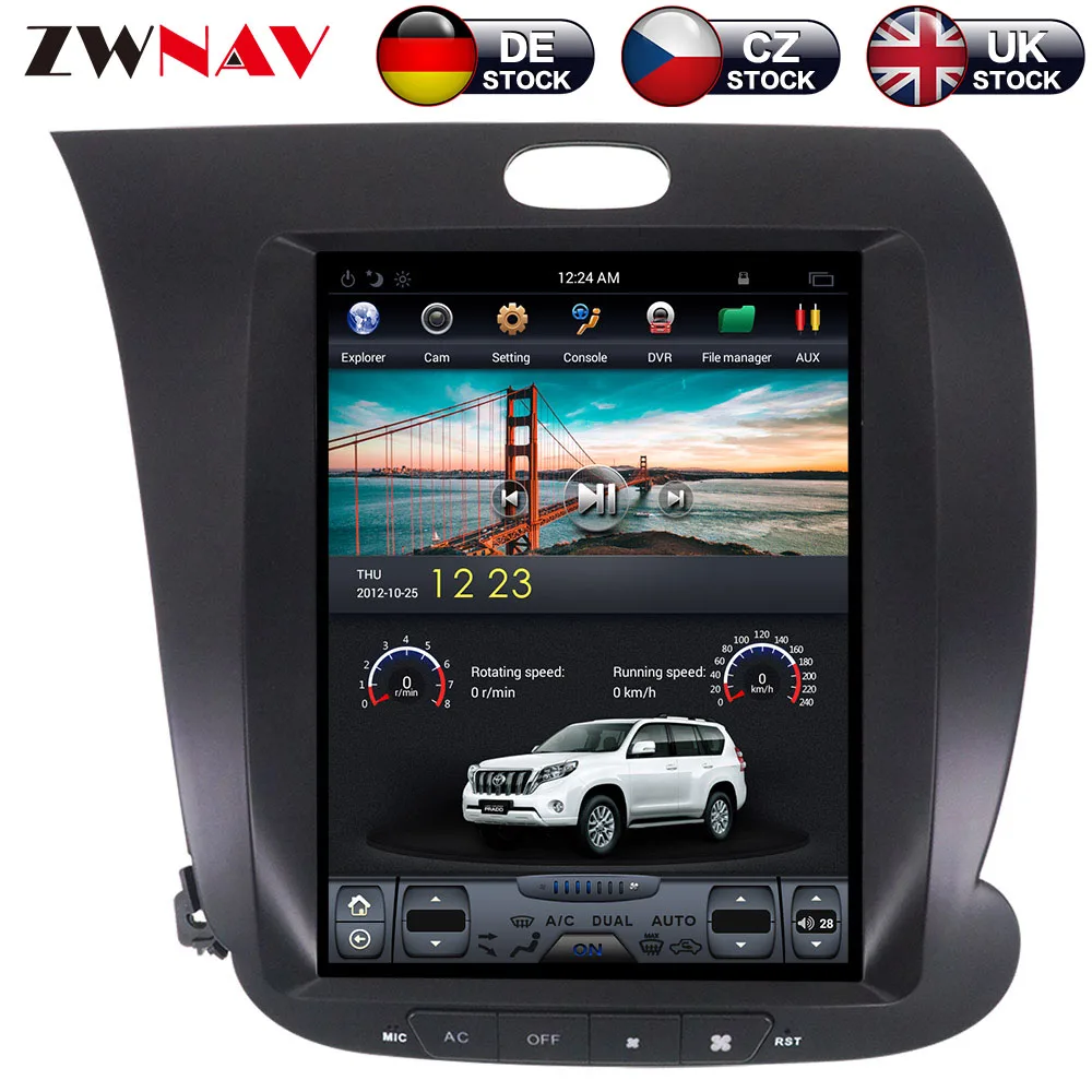 

ZWNVA Tesla IPS Screen Android 7.1 Car GPS Navigation Radio No CD Player For KIA CERATO K3 FORTE 2013 2014 2015 2016 2017