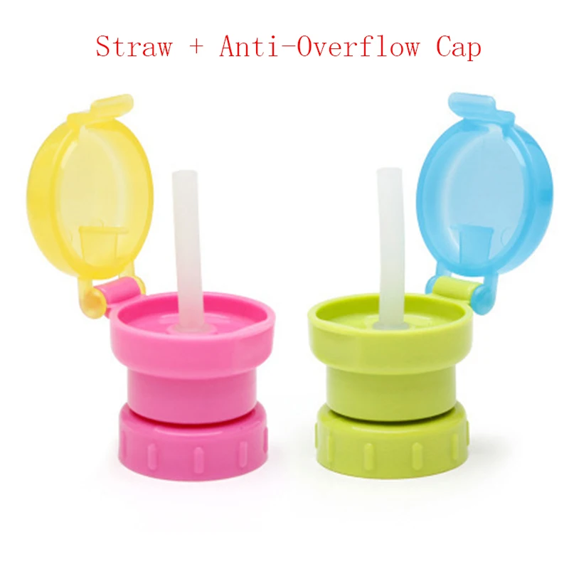 

Kids Cups Children Feeding Drinking Cup Cover with Reusable Straw for Bottle PP Resin Nursing Cover Baby Food Bottles Straw