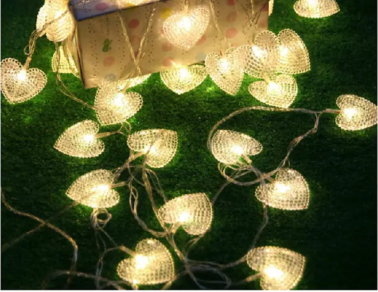 Многоцветный 10 м 100 LED сердце любовь Строка Фея светильники для Рождество свадьба праздник украшение партии 110 в-240 В Новый