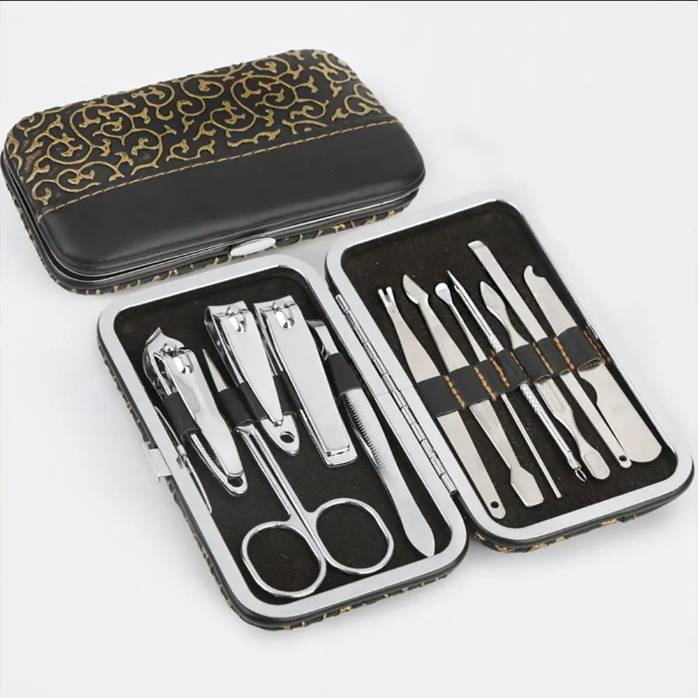 200sets 12PCS Stainless Steel Nail Manicure Tool Kit Nail Scissors Nail Art Clipper Pedicure