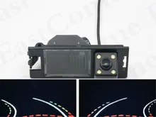 Intelligente Dinamica Traiettoria Tracce CCD Macchina Fotografica di retrovisione Inversione di Sostegno di Parcheggio Della Macchina Fotografica per Hyundai New Tucson IX35 2006-2014