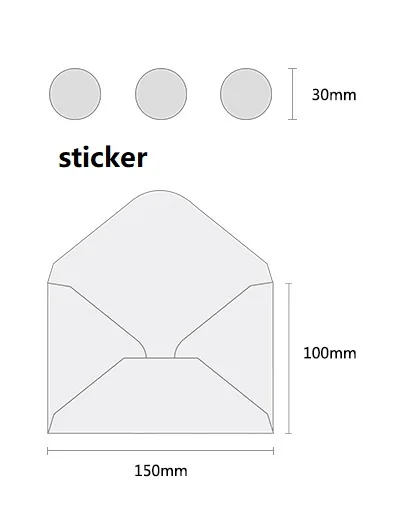 10*15cm 3pcs living in cloud blue design envelop as postcard message card invitation envelop transparent with seal sticker