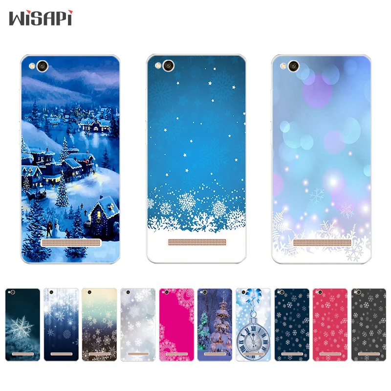 

Silicone For Xiaomi Redmi 4 Pro Phone Case for Redmi 4A 4X Shell Transparent for Hongmi 4 4S Bumper Cover White Snow Pattern