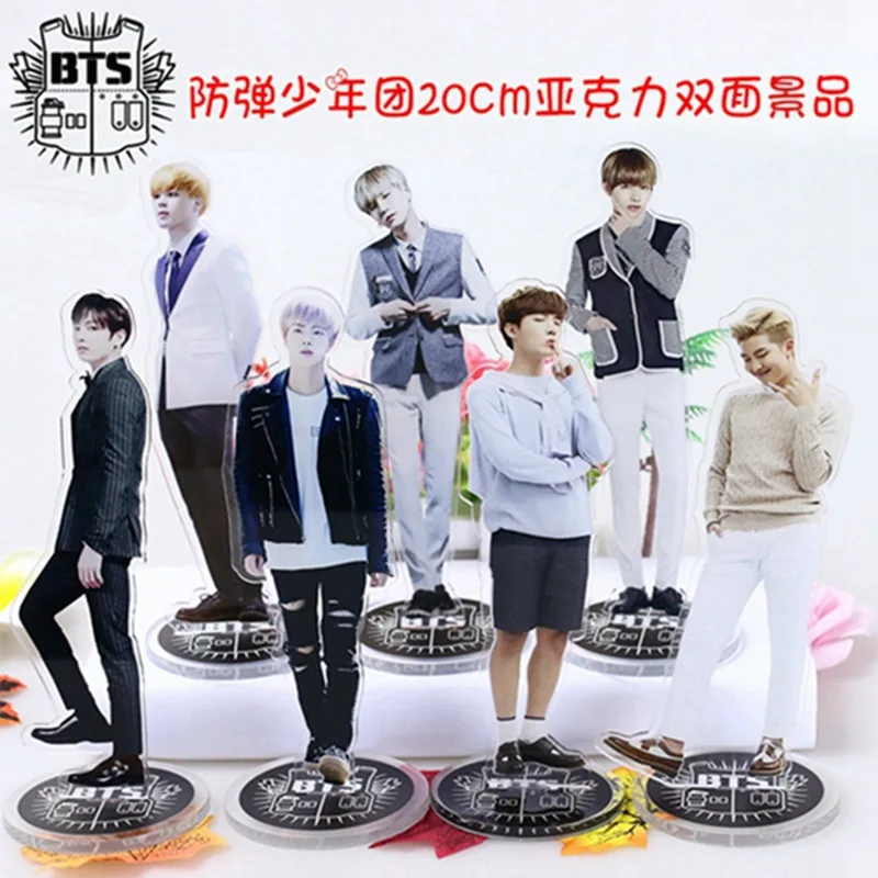 

kpop bangtan boys bt21 BTS doll acrylic small legislation cartoon doll stand card plastic ornaments