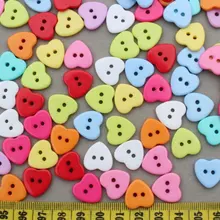 Набор 750 шт.-15 мм Яркий Смола Сердце кнопки в ассорти Цвета shipping-LK0026 D25