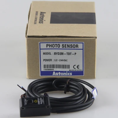 

New Original 12-24VDC photoelectric switch 3m Photo sensor BYD3M-TDT-P PNP output type through