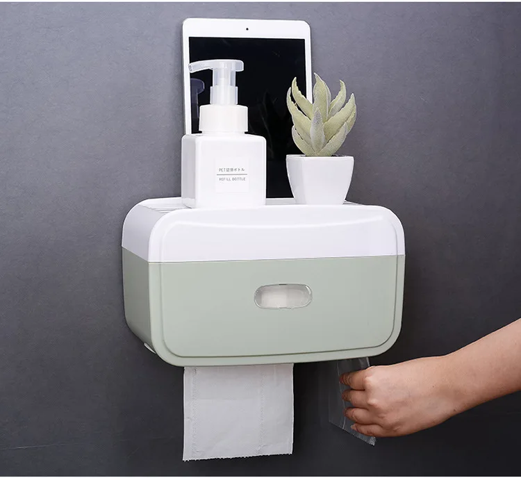 Держатель для туалетной бумаги коробка для салфеток присоска настенный диспенсер для салфеток органайзер ящик для хранения для ванной комнаты большая емкость Прямая поставка