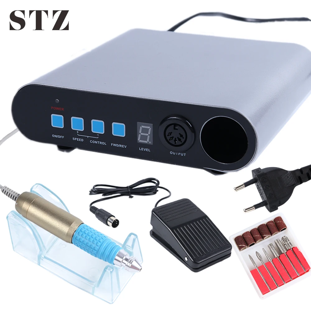 

STZ Electric Nail Drill Bit Machine Manicure Milling Cutter Electric Equipment Set For UV Gel Polish Manicure Pedicure Kit #883