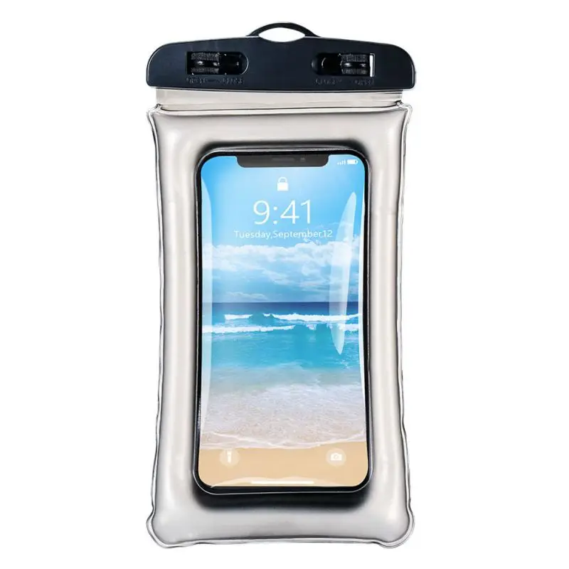 Водонепроницаемый чехол для телефона iPhone 7 8 Plus XR X, сумка для плавания для samsung S10 huawei P20 Lite, Чехол для плавания, водонепроницаемый чехол - Цвет: Черный