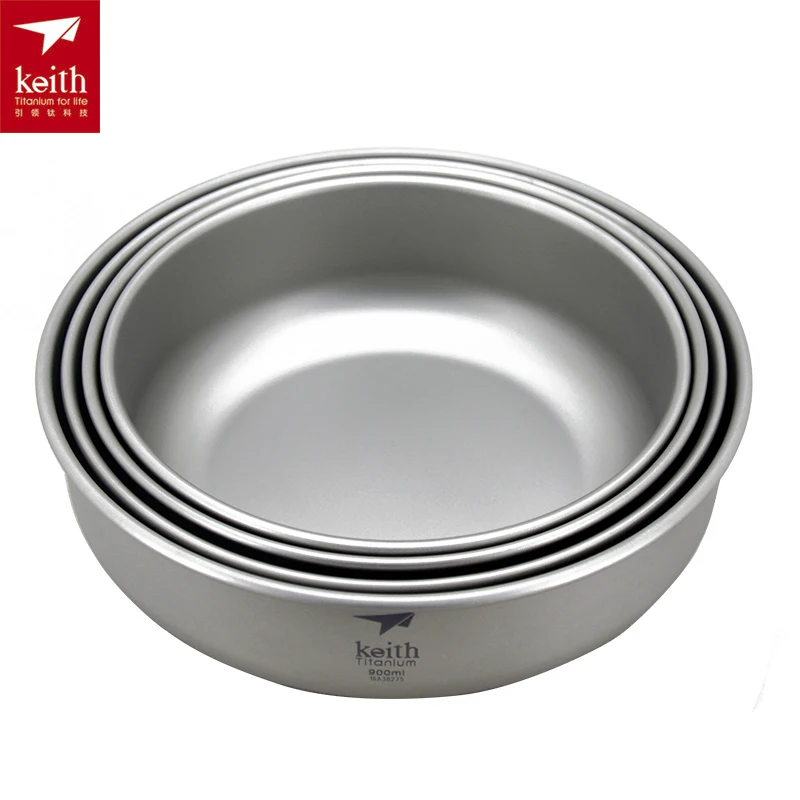 Keith un conjunto de Titanium plate camping al aire libre Vajilla ti5371/ti5377