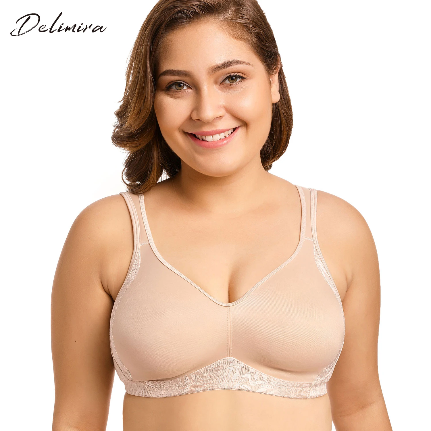 Buy Delimira Women's Seamless Soft Wirefree No Padding