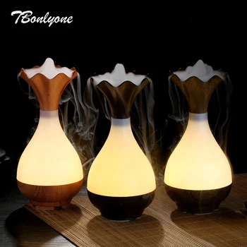 

TBonlyone 95ML USB Type Aroma Lamp Diffuser Air Humidifier Wood Grain Ultrasonic Aroma Electric Essential Oil Diffuser for Spa