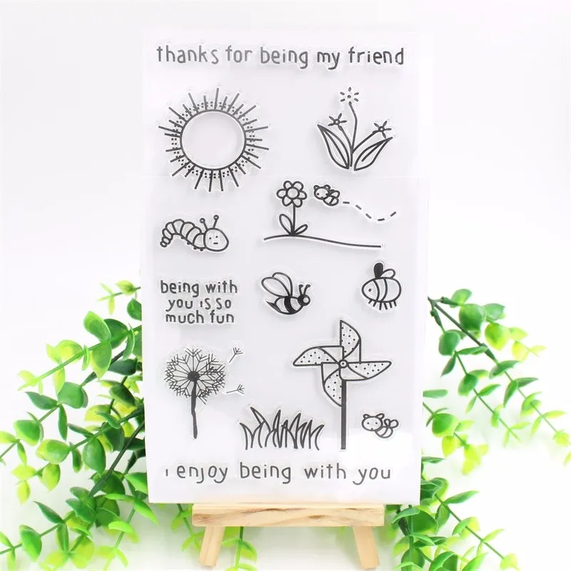 

Being With You Transparent Clear Silicone Stamp/Seal for DIY scrapbooking/photo album Decorative clear stamp sheets