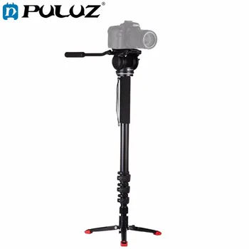 

PULUZ Four-Section Telescoping Aluminum-magnesium Alloy Self-Standing Monopod + Fluid Head with Support Base Bracket
