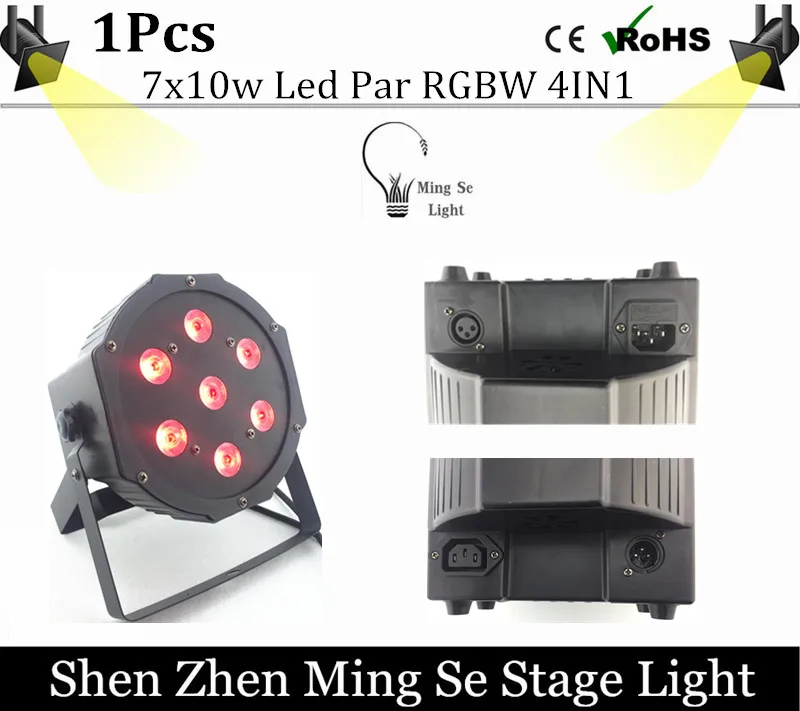 

7x10W led Par lights RGBW 4in1 flat par led dmx512 disco lights professional stage dj equipment