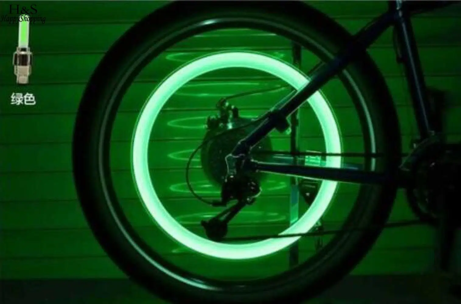 Top Bicycle Wheel LED Colorful light bycicle Car Caps lights Light Cycling Accessories Tyre Bike Spokes Bike Valve With battery 4