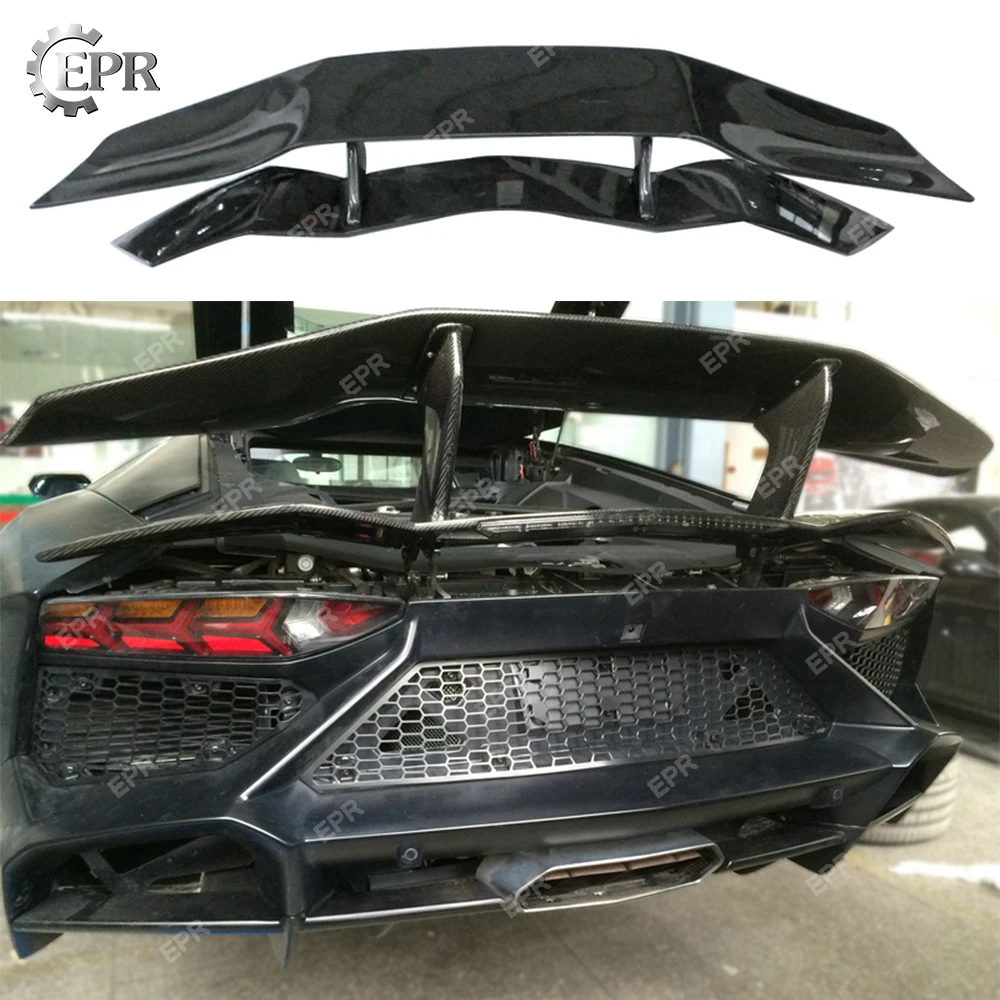 

DMC Molto SV Carbon Wing Lip For Aventador LP700 SPD Style Carbon Fiber Type 1 Carbon Fiber GT Spoiler Body kit Trim Accessories