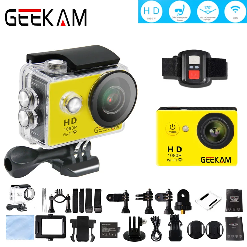 GEEKAM 1080P HD Wifi font b Action b font Camera font b Cam b font Deportiva