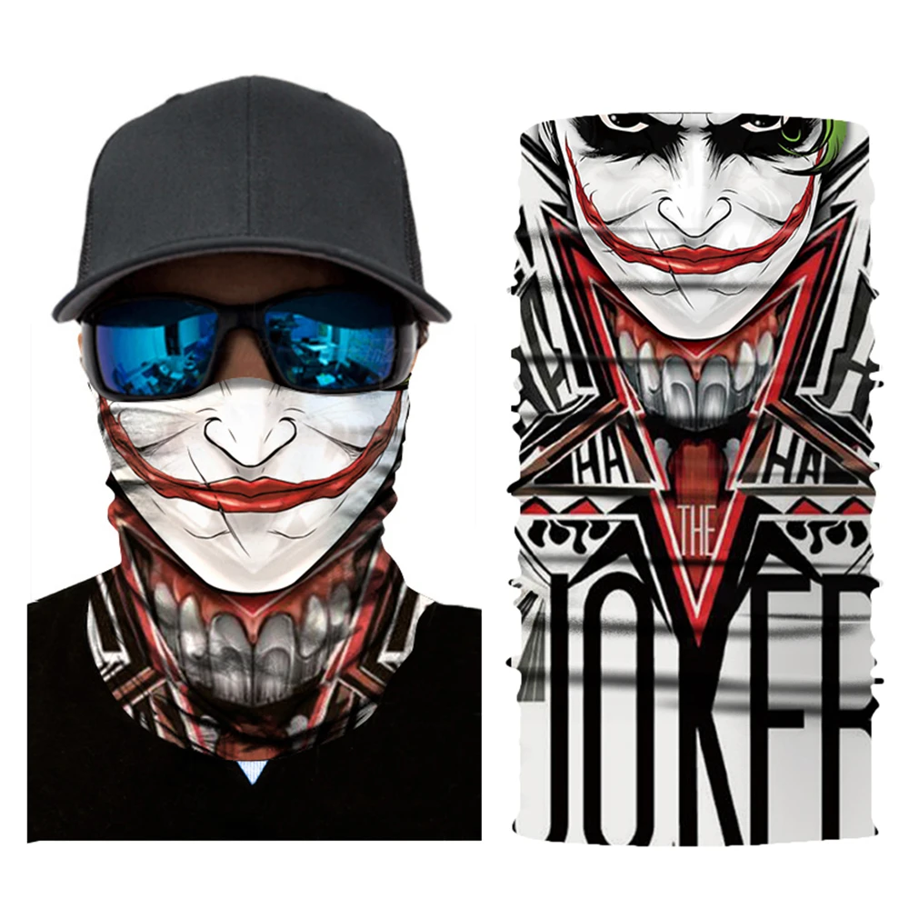 WOSAWE мотоциклетная маска Балаклава Мотоцикл Череп ездить на костюм страшно бандана Хэллоуин маска привидения защитный лицевой щиток, тушь для ресниц и бровей Moto шарф - Цвет: 0AC35