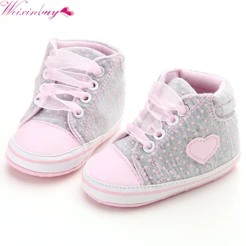 

Classic Casual Baby Shoes Toddler Polka Dots Baby Girls Autumn Lace-Up First Walkers Sneakers Shoes