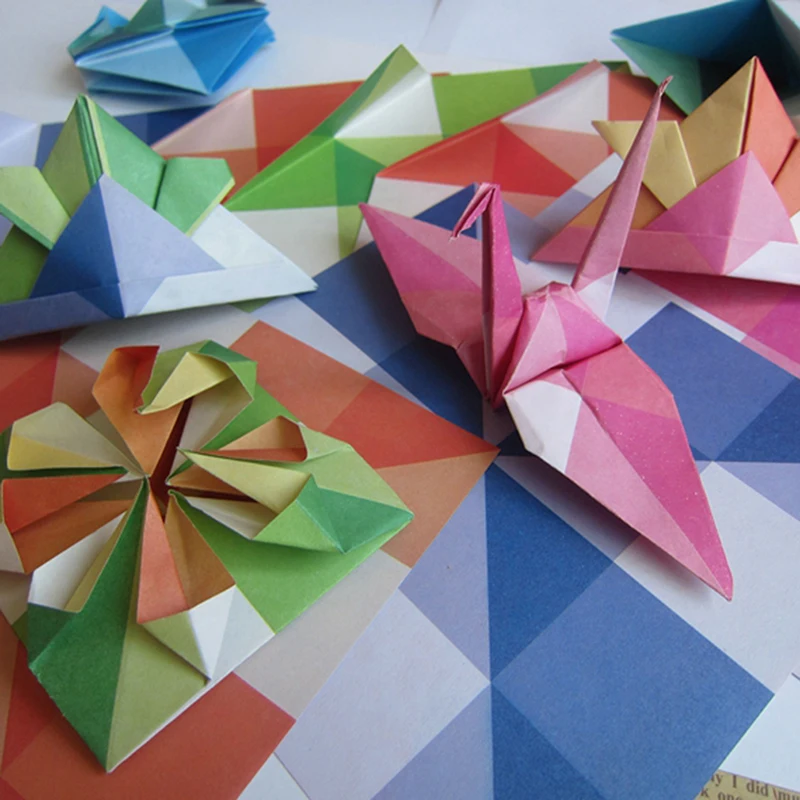 

24pcs/pack Handmade DIY Color Origami Handmade Toys For Children Paper Folding Geometric Pattern Decoration