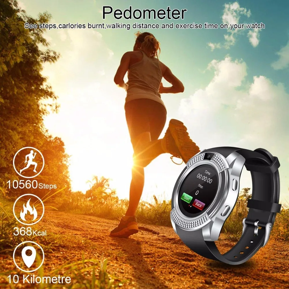  Smart Watch V8 SmartWatch Bluetooth Touch Screen Wrist Watch with Camera/SIM Card Slot Waterproof S - 32961498934