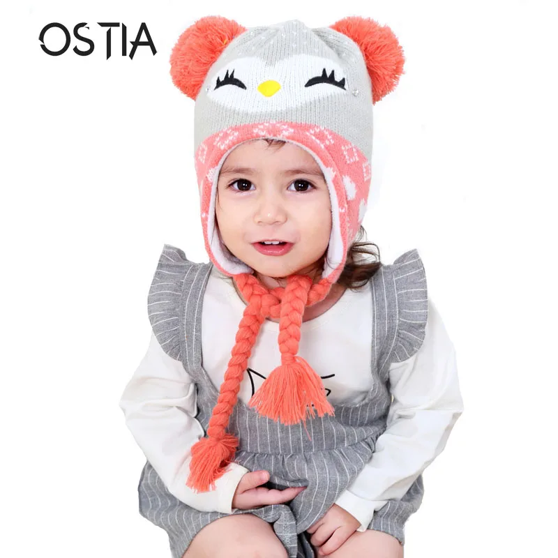 

2018 New Baby Hats 3 Sizes 1-6 Years Boys Girls Hats Kids Winter Hats Bonnet Enfant Hat For Children Baby Muts H05