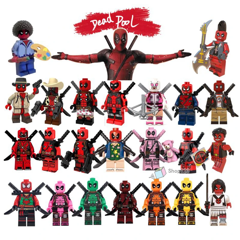 

Deadpool Marvel Super Heroes Gwen-Pool Building Blocks Deadpool Sets Bricks Educational Toys for Children Gift