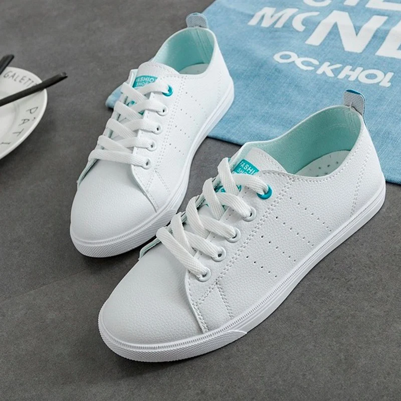 

Fashion Women Casual Shoes Summer Nice Spring Women Flats Shoes Fashion Breathable Vulcanization Lace-Up Women Sneakers