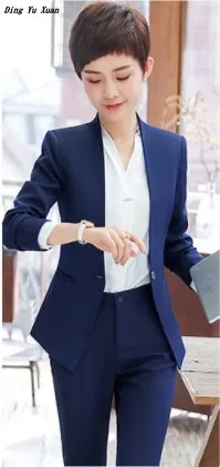 Ladies Office Wear Pants Suits for Women 2 Piece Set Pantsuit Plus Size Formal Trouser Suit Women Career Pantsuit Skirt Suit 4XL