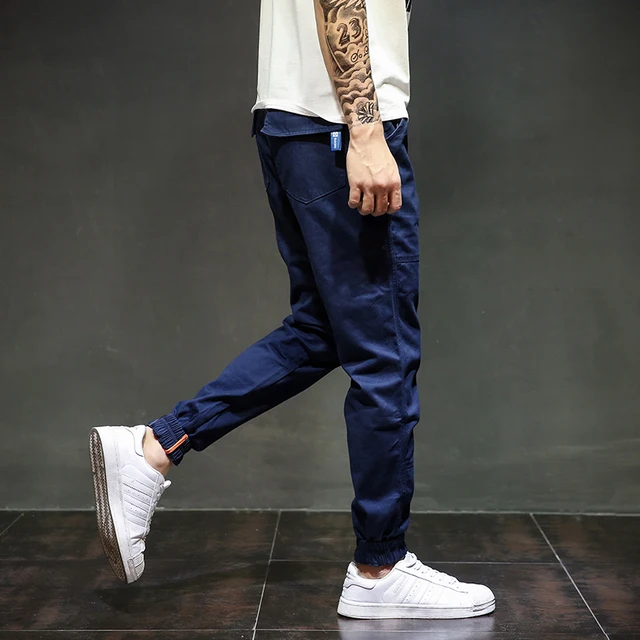 Navy Blue Color Fashion Mens Jeans Jogger Pants Slim Fit Boot Cut ...